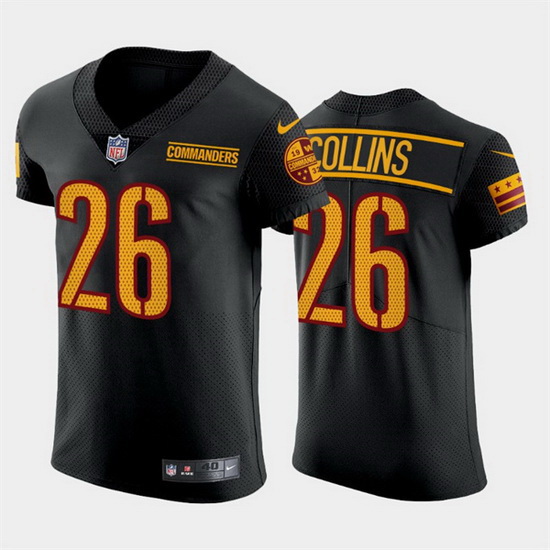 Men Washington Commanders 26 Landon Collins Black Elite Stitched jersey