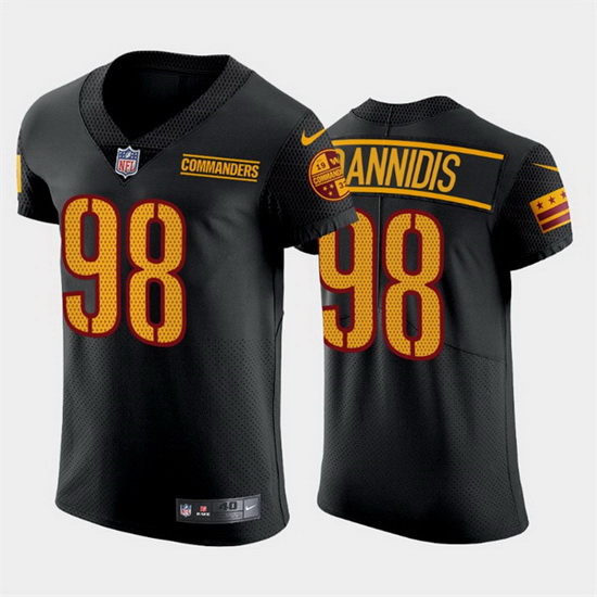 Men Washington Commanders 98 Matt Ioannidis Black Elite Stitched jersey