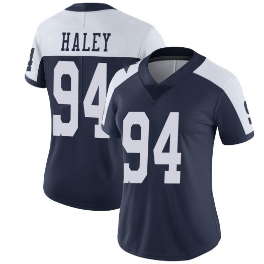 Women Nike Dallas Cowboys #94 Charles Harley Thanksgiven Stitche