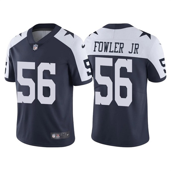 Men Dallas Cowboys 56 Dante Fowler Jr  Navy White Vapor Limited Stitched Jersey