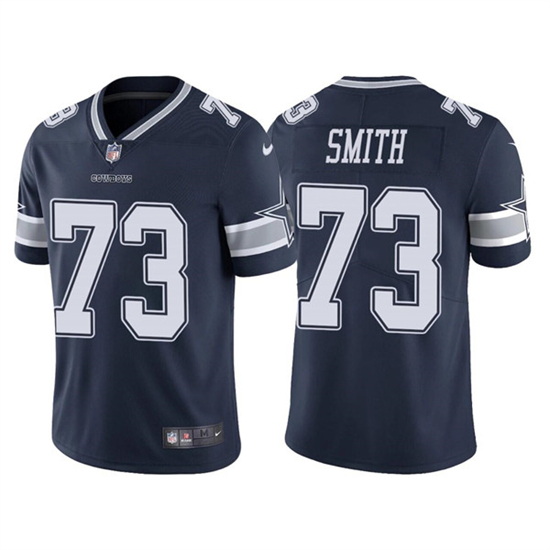 Men Dallas Cowboys 73 Tyler Smith Navy Vapor Limited Stitched Jersey