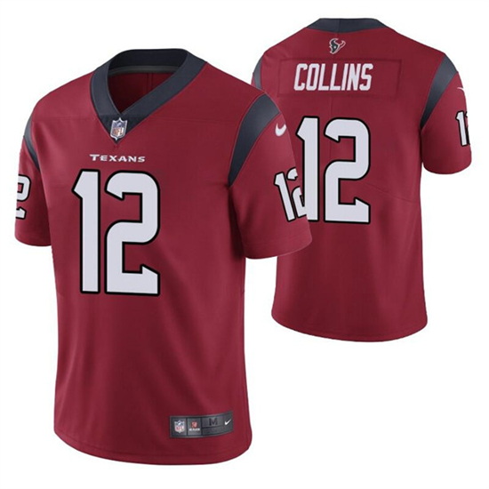 Men Houston Texans 12 Nico Collins Red Vapor Untouchable Limited Stitched Jersey