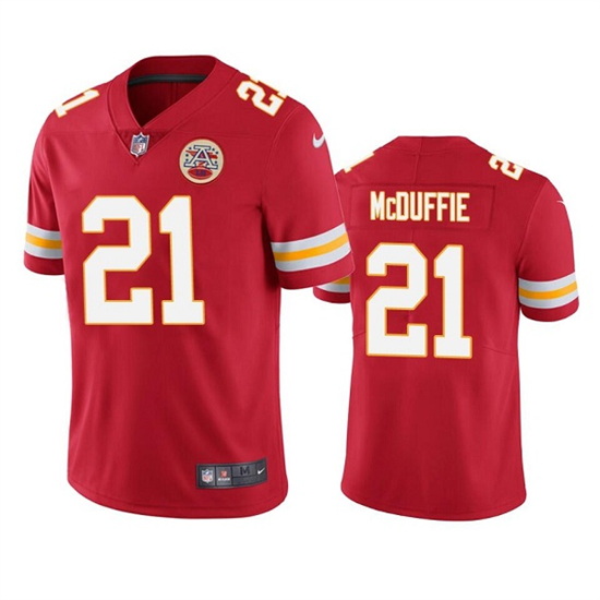 Men Kansas City Chiefs 21 Trent McDuffie Red Vapor Untouchable Limited Stitched Football Jersey