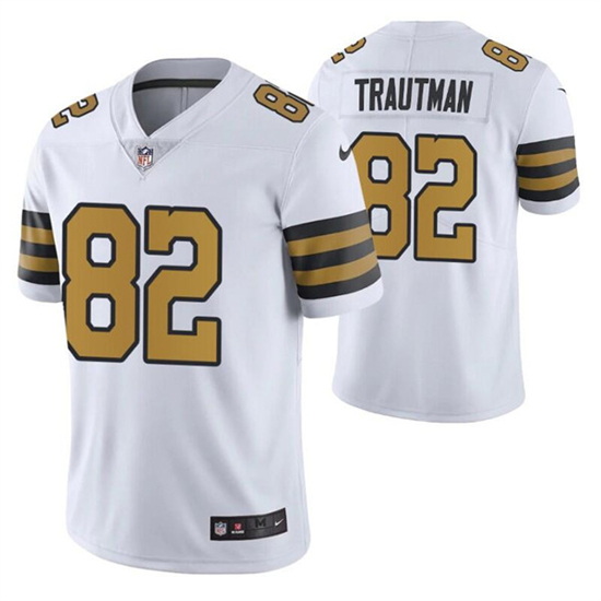 Men New Orleans Saints 82 Adam Trautman Color Rush Stitched Jersey