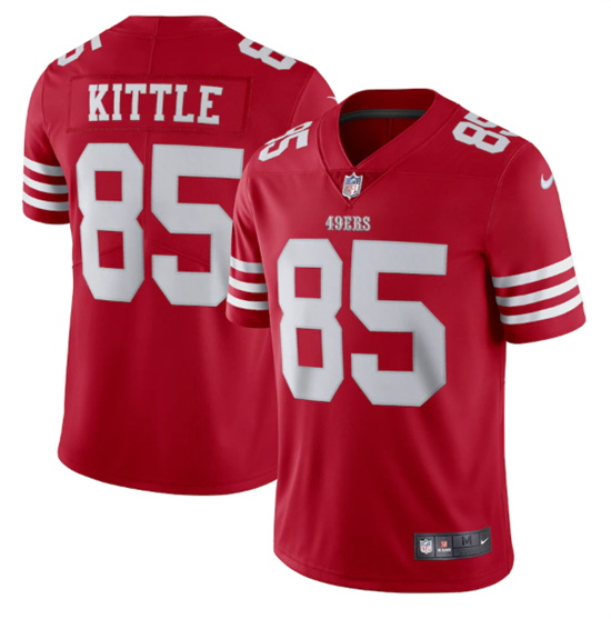 Men San Francisco 49ers 85 George Kittle 2022 New Scarlet Vapor Untouchable Stitched Football Jersey