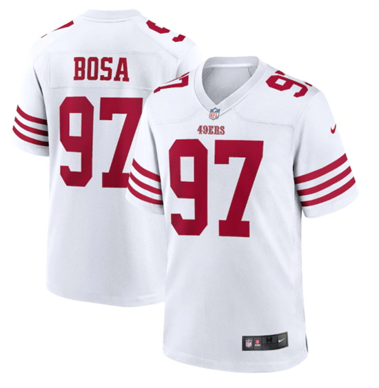 Men San Francisco 49ers 97 Nike Bosa 2022 New White Stitched Game Jersey