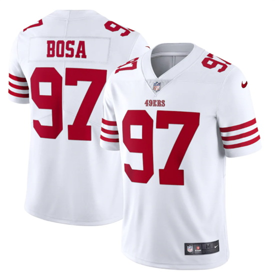 Men San Francisco 49ers 97 Nike Bosa 2022 New White Vapor Untouchable Stitched Jersey