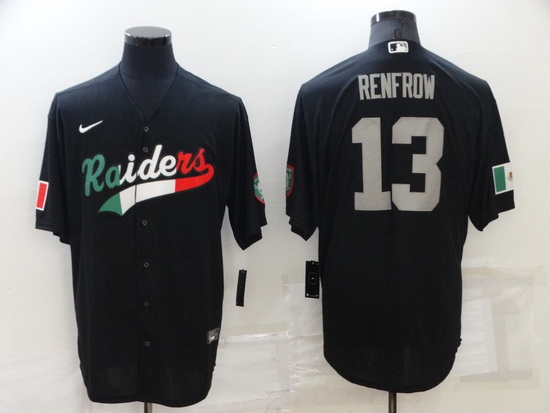 Men Las Vegas Raiders 13 Hunter Renfrow Black Mexico Stitched Jerse