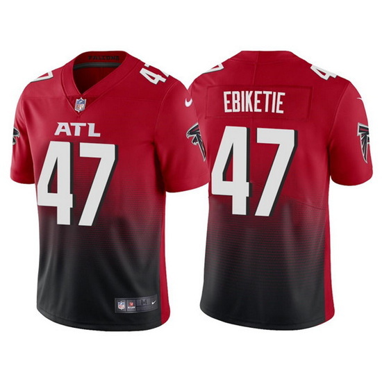 Men Atlanta Falcons 47 Arnold Ebiketie Red Black Vapor Untouchable Limited Stitched Jersey