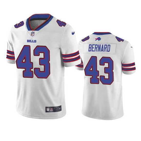 Men Buffalo Bills 43 Terrel Bernard White Vapor Untouchable Limited Stitched Jersey