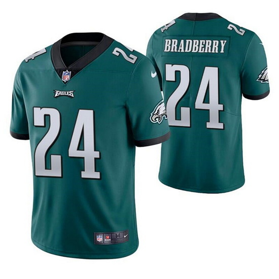 Men Philadelphia Eagles 24 James Bradberry Green Vapor Untouchable Limited Stitched Jersey