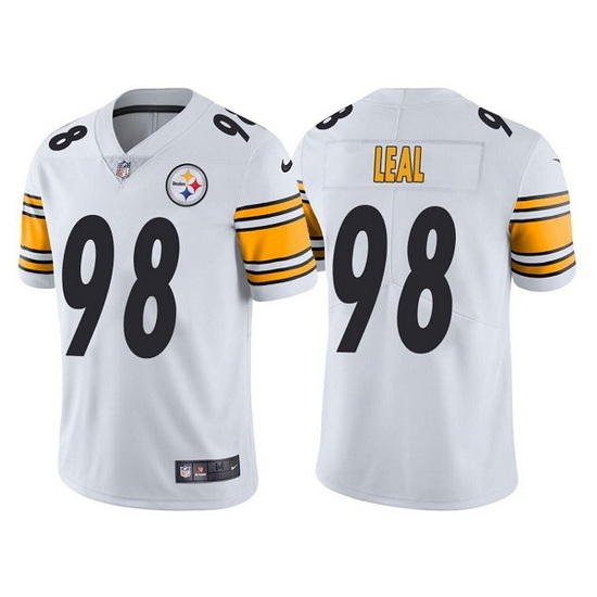 Men Pittsburgh Steelers 98 DeMarvin Leal White Vapor Untouchable Limited Stitched Jersey