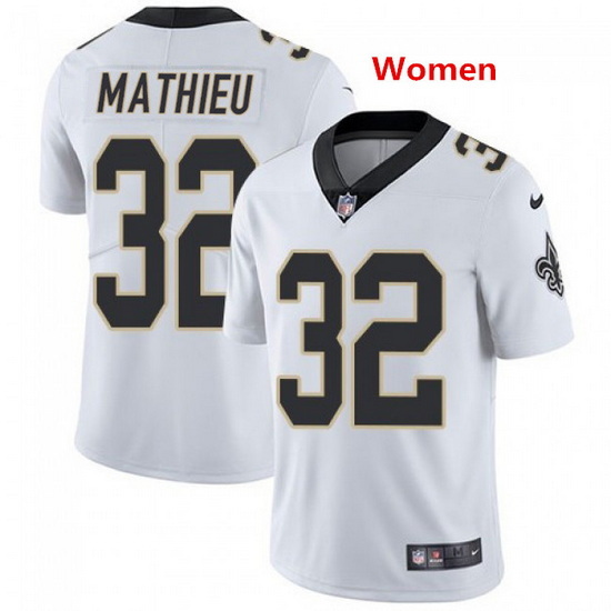 Women New Orleans Saints 32 Tyrann Mathieu White Color Rush Limited Jersey