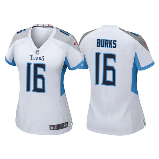 Women Tennessee Titans 16 Treylon Burks White Vapor Untouchable Limited Stitched Football Jersey 28R