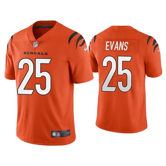 Youth Cincinnati Bengals 25 Chris Evans Orange Vapor Untouchable Limited Stitched Jersey