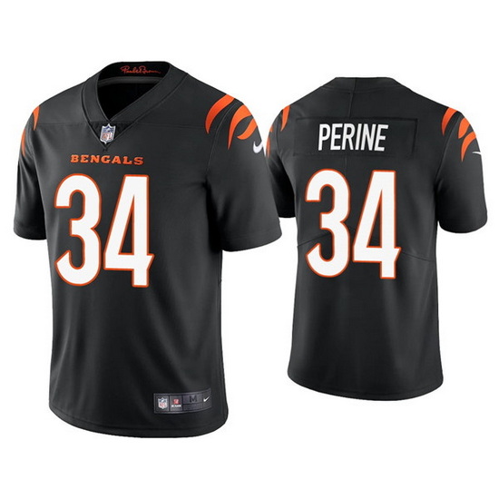 Youth Cincinnati Bengals 34 Samaje Perine Black Vapor Untouchable Limited Stitched Jersey