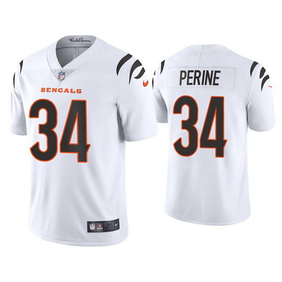 Youth Cincinnati Bengals 34 Samaje Perine White Vapor Untouchable Limited Stitched Jersey