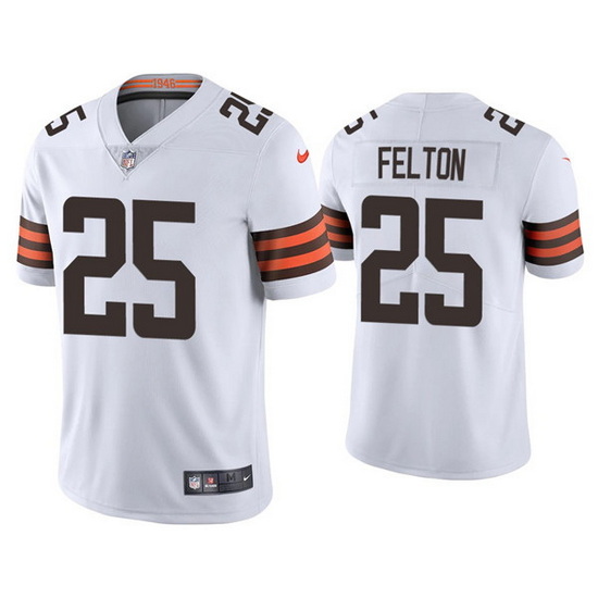 Youth Cleveland Browns 25 Demetric Felton White Vapor Untouchable Limited Stitched Jersey