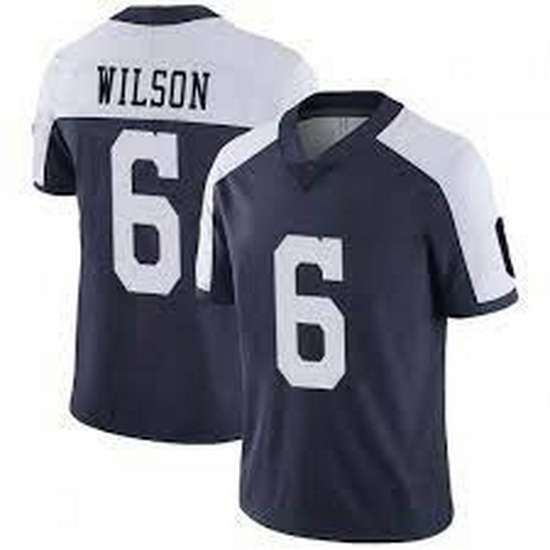 Youth Dallas Cowboys 6 Donavan Wilson Navy Blue Thanksgiving Stitched Vapor Untouchable Limited Jers