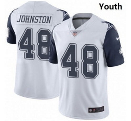 Youth Dallas Cowboys 48 Daryl Johnston Nike Rush Limited Jersey