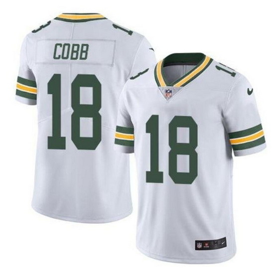 Youth Green Bay Packers 18 Randall Cobb White Vapor Untouchable Stitched Jersey