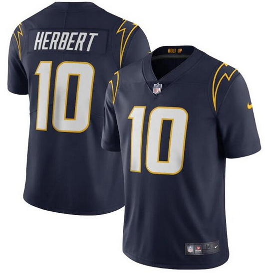 Youth Los Angeles Chargers 10 Justin Herbert Navy Vapor Untouchable Limited Stitched Jersey