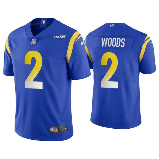 Youth Los Angeles Rams 2 Robert Woods Royal Vapor Untouchable Limited Stitched Jersey