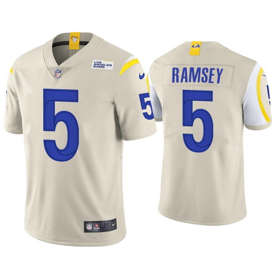 Youth Los Angeles Rams 5 Jalen Ramsey Bone Vapor Untouchable Limited Stitched Jersey