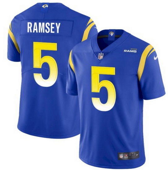 Youth Los Angeles Rams 5 Jalen Ramsey Royal Vapor Untouchable Limited Stitched Jersey