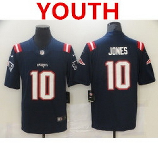 Youth new england patriots 10 mac jones navy 2021 draft vapor li