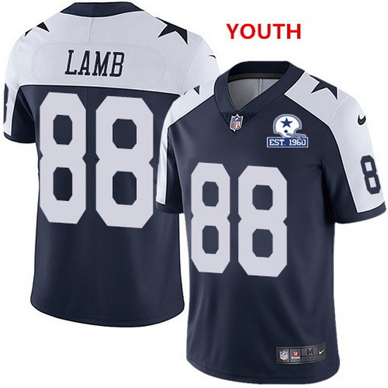 Youth Nike Cowboys 88 CeeDee Lamb Thanksgiving With Established In 1960 Patch NFL Vapor Untouchable 