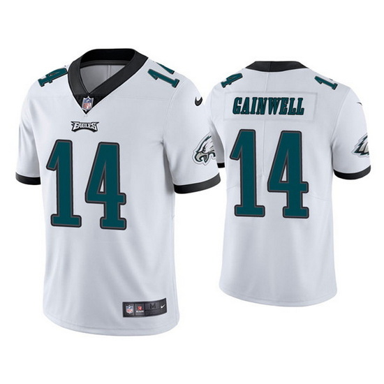 Youth Philadelphia Eagles 14 Kenneth Gainwell White Vapor Untouchable Limited Stitched Football Jers