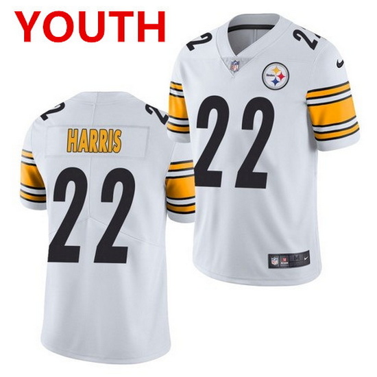 Youth pittsburgh steelers 22 najee harris white 2021 limited football jersey