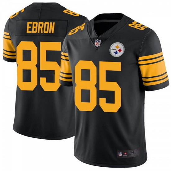 Youth Pittsburgh Steelers 85 Eric Ebron Color Rush Jersey   Black Limited