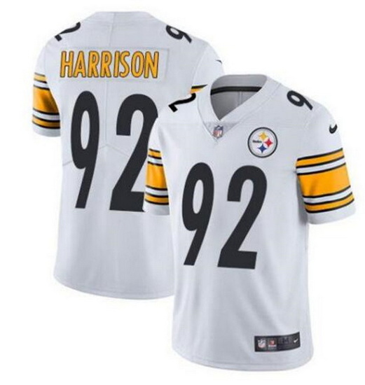 Youth Pittsburgh Steelers 92 James Harrison White Vapor Untouchable Limited Stitched Jersey