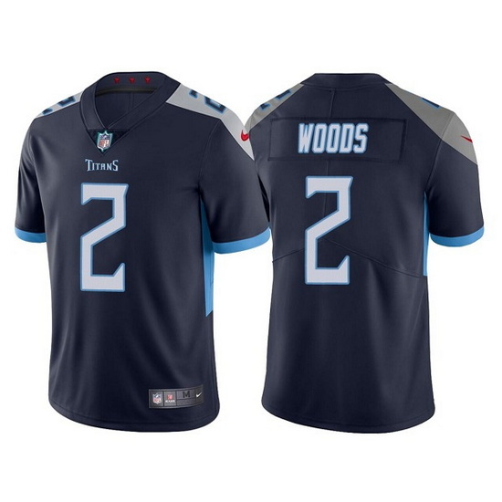 Youth Tennessee Titans 2 Robert Woods Navy Vapor Untouchable Limited Stitched Jersey