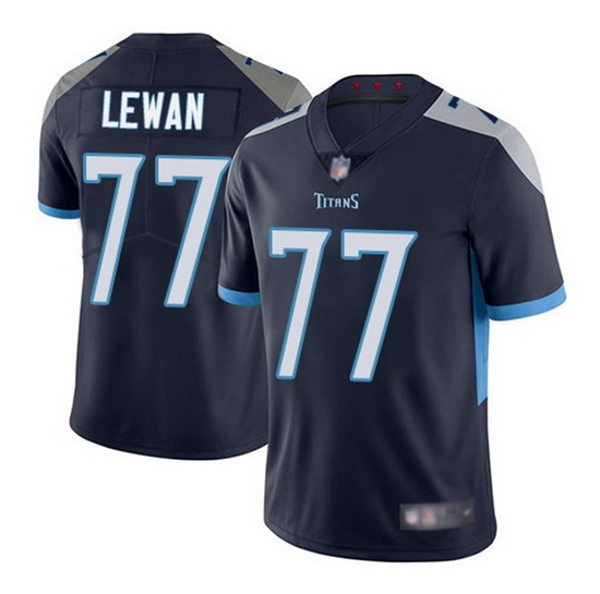 Youth Tennessee Titans 77 Taylor Lewan Navy Vapor Untouchable Limited Stitched Jersey