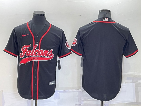 Men Atlanta Falcons Blank Black Cool Base Stitched Baseball Jersey