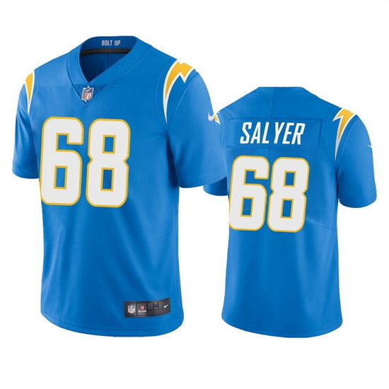 Men Los Angeles Chargers 68 Jamaree Salyer Blue Vapor Untouchable Limited Stitched Jersey