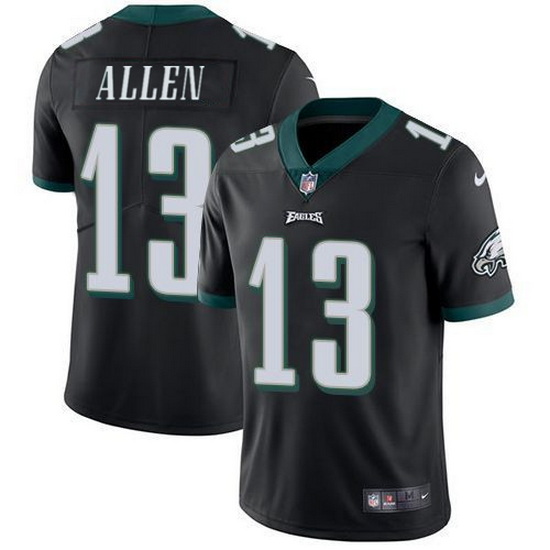 Men Philadelphia Eagles 13 Devon Allen Black Vapor Untouchable Limited Stitched Jersey