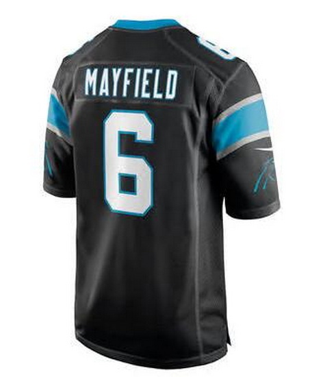 Men Nike Carolina Panthers #6 Baker Mayfield Black Vapor Limited Jersey