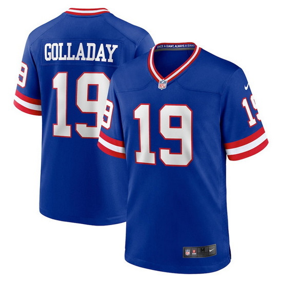 Men New York Giants 19 Kenny Golladay Royal Classic Retired Play