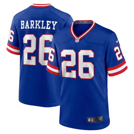 Men New York Giants 26 Saquon Barkley Royal Classic Retired Play