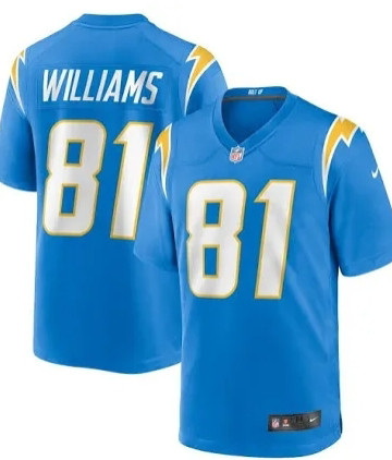 Nike Chargers 81 Mike Williams Blue Vapor Untouchable Limited Jersey