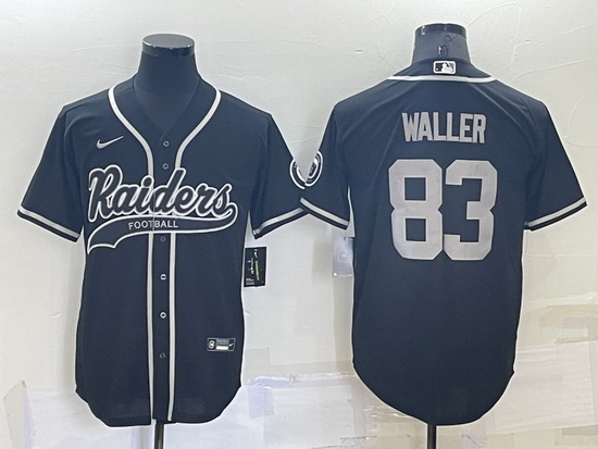 Men Las Vegas Raiders 83 Darren Waller Black Cool Base Stitched Baseball Jersey