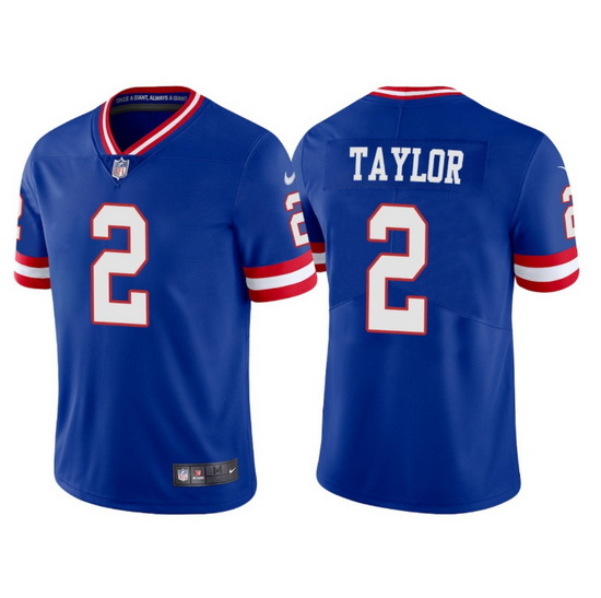 Men New York Giants 2 Tyrod Taylor Royal Vapor Untouchable Classic Retired Player Stitched Game Jers