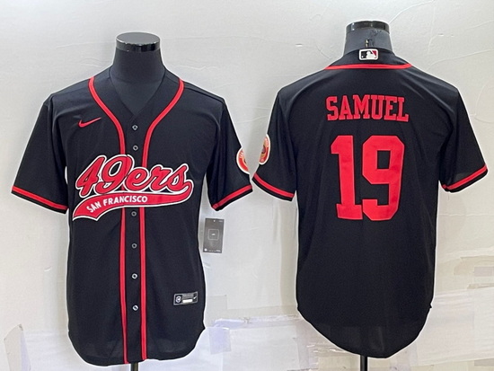 Men San Francisco 49ers 19 Deebo Samuel Black Cool Base Stitched Baseball Jersey