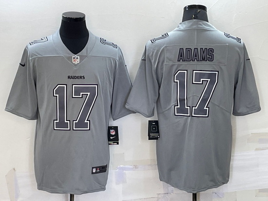 Men Las Vegas Raiders 17 Davante Adams Grey Atmosphere Fashion Stitched Jersey