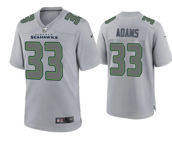 Men Seattle Seahawks 33 Jamal Adams Grey Atmosphere Fashion Stitched Game Jersey