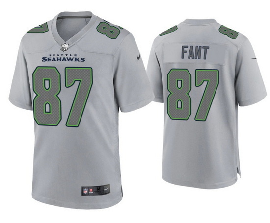 Men Seattle Seahawks 87 Noah Fant Grey Atmosphere Fashion Stitched Game Jersey